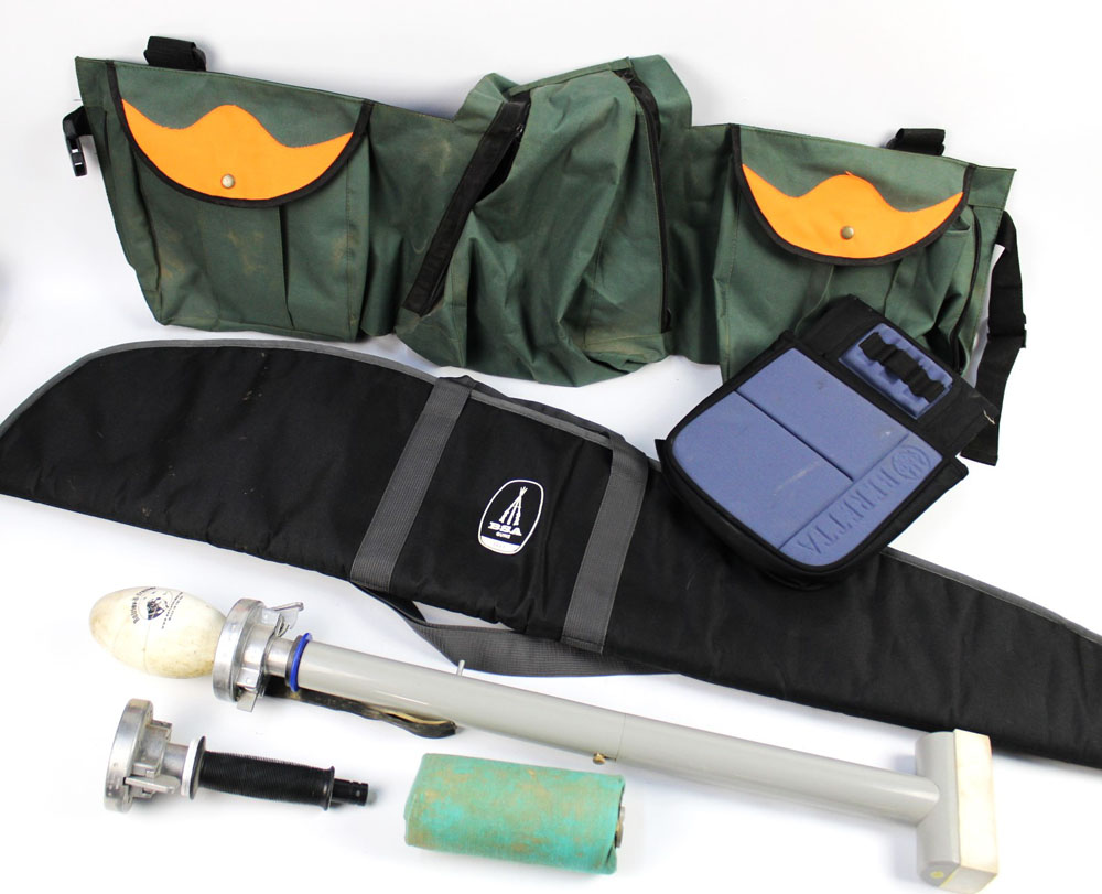 A quantity of gun dog training equipment to include two dummy launches,