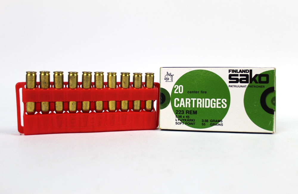 Thirty cal 223 Remington Sako rifle cartridges, 55 grain. FIREARMS CERTIFICATE REQUIRED.