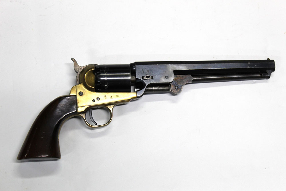 An Italian Navy Model 1851 black powder revolver, with 7" hexagonal barrel, 36 cal. Serial No. - Image 2 of 2