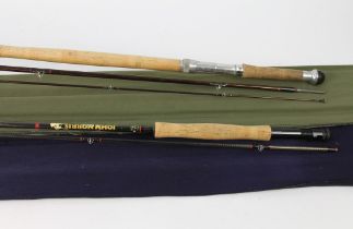 Two rods, an English Lakes Rods of Cockermouth Salmo salmon fly rod, in three sections 15',