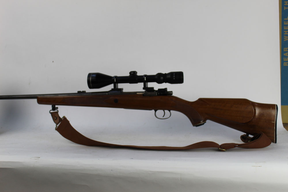 Parker Hale a Safari Deluxe cal 243 bolt action rifle, fitted with a 3-9 x 50 telescopic sight,