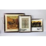 Three facsimile Snaffles prints "The Gunner", "Gunners" and "The Mountain Gunner".