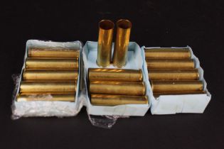 Fifteen CBC metallic 20 bore shotgun cartridges, primed but empty. SHOTGUN CERTIFICATE REQUIRED.