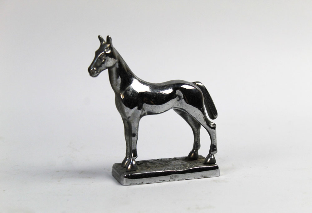 A Desmo horse car mascot in the form of a horse. Height 10 cm.