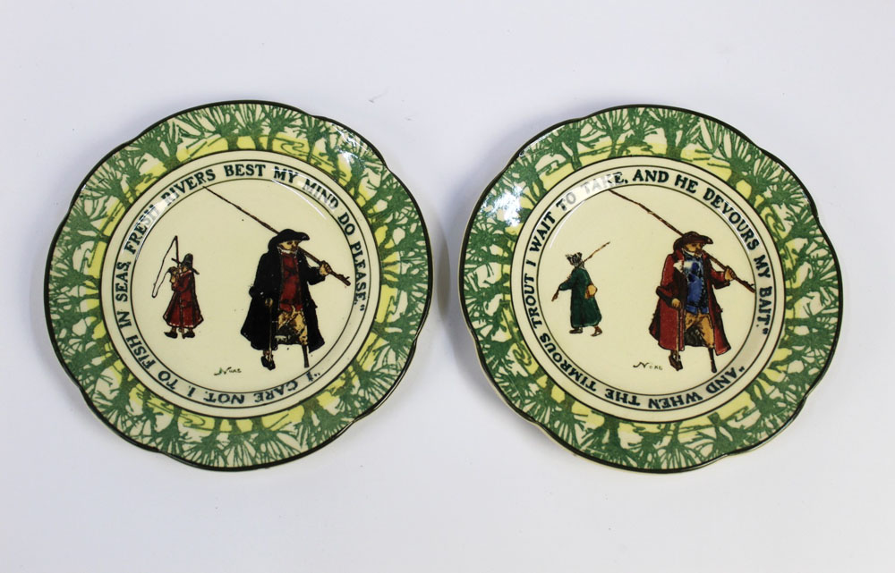 Two Royal Doulton Isaac Walton ware plates, - Image 2 of 4