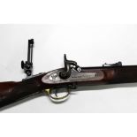 A Parker Hale three band rifle, the barrel marked Sir Joseph Whitworths Patent Rifling,