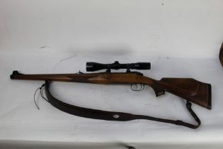 A Mannlicher Schonauer M72 cal 6 mm Remington bolt action rifle, with full length Stutzen stock,