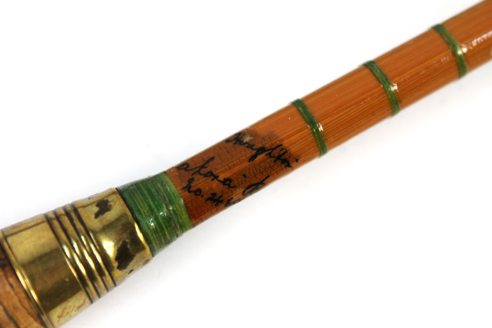 Hardy split cane trout fly rod, possibly The Horton Palakona, in three sections, +/- 10' 2". - Image 2 of 2