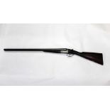 Joseph Harkhom & Son Edinburgh, a 12 bore side by side shotgun, with 27 1/2" sleeved barrels,