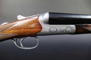 Beretta 486 12 bore side by side shotgun, with 28" barrels, 76 mm chambers, ejector,