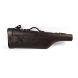 A large leg of mutton gun case, initialled JF Batten, suitable for 30" barrels.