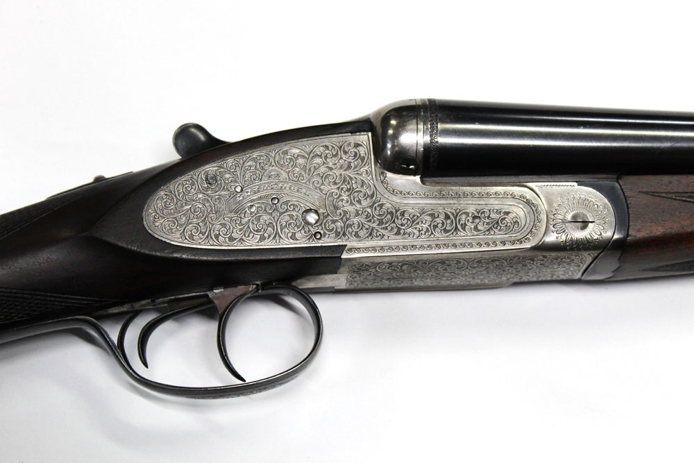 A Gorosabel Silver Deluxe 12 bore side by side shotgun, with 27" barrels, - Bild 3 aus 4