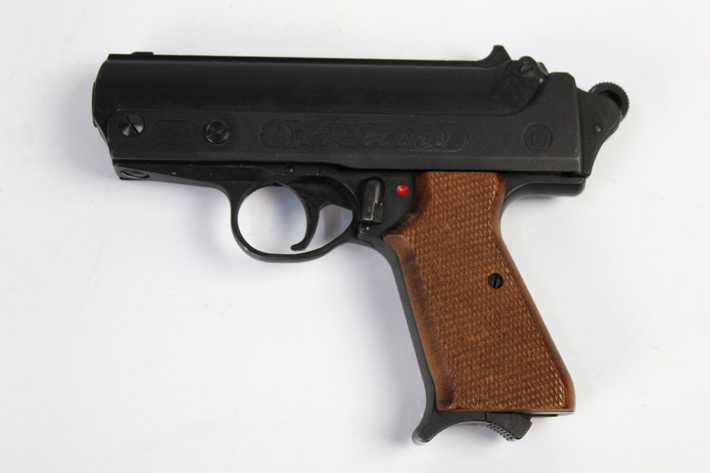 An FB Record Jumbo cal 177 overlever air pistol Serial No. 07682.