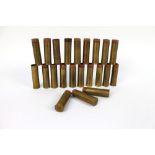 Twenty two Eley metallic ejector shotgun cartridges.