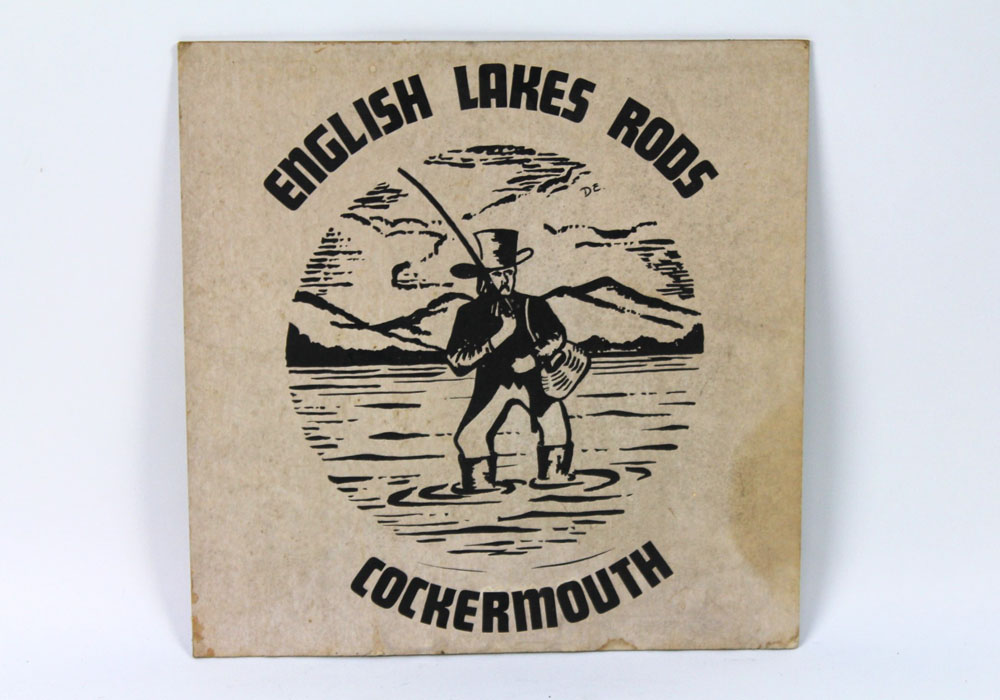 An English Lakes Rods of Cockermouth advertising sign. 38 x 38 cm.