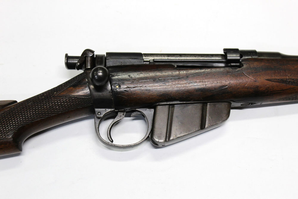 A Lee Enfield converted to a 410 shotgun, with 25" barrel, improved cylinder choke 3" chamber,