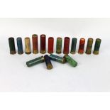 Sixteen shotgun cartridges, to include Eley Gastight 12 bore, end cap marked Ackrills Beverley,