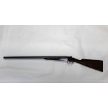 An AYA Yeoman 12 bore side by side shotgun, with 28" barrels, quarter and half choke,