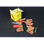 +/- Thirty 410 shotgun cartridges, metallic, paper and plastic to include Eley Almac,