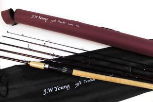 A JW Young Trotting rod, in five sections, 13' with hard rod tube.