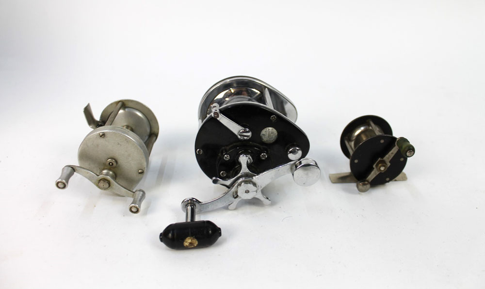 Three fixed spool reels to include a Debut DE45 FD and three multipliers, pole winches etc. - Image 3 of 4