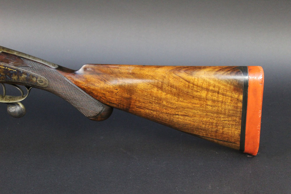 Godfrey C Cooper an 8 bore double barrelled rotary underlever hammer gun, with 35" Damascus barrels, - Image 6 of 12