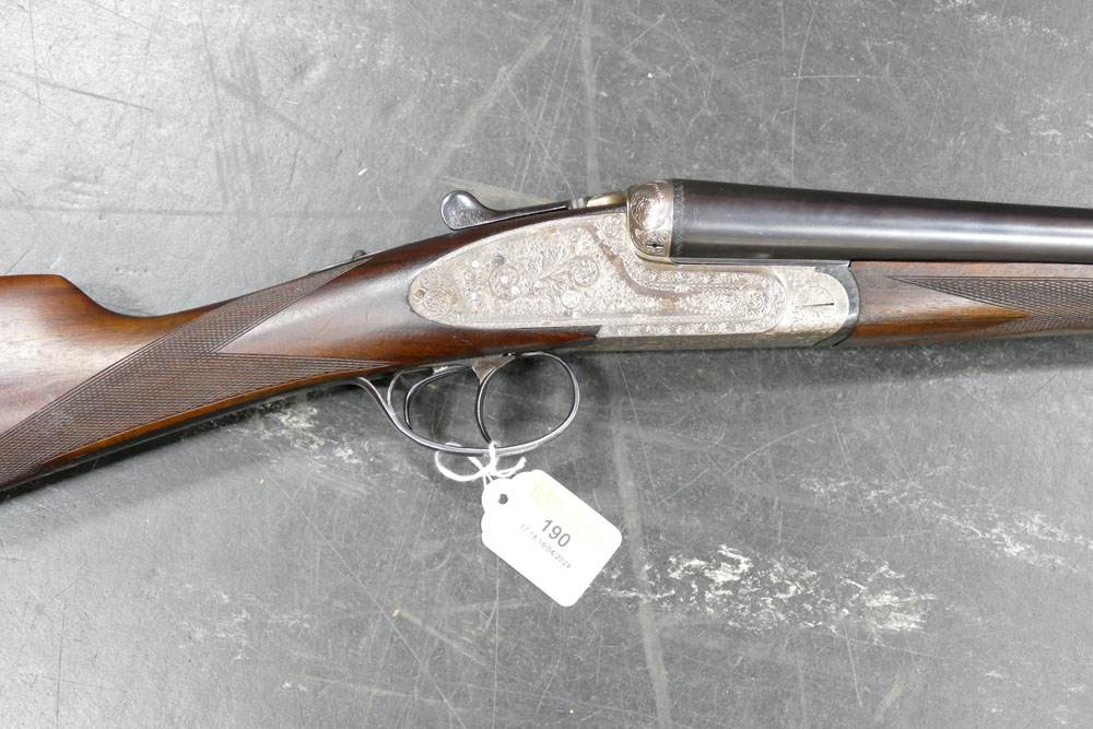 Denton & Kennell a 12 bore side by side shotgun, with 26 3/4" barrels, improved and quarter choke, - Image 2 of 3