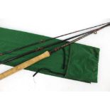 A Bruce and Walker Bruce salmon fly rod, in three sections, 12' line 7-9.
