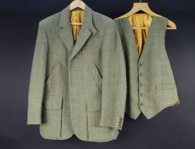 A Woodcock & Snipe of Cumbria Tweed sports jacket and matching waistcoat,