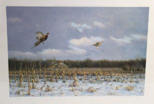 Owen Gromme, a signed limited edition print "Winter Afternoon Pheasants",