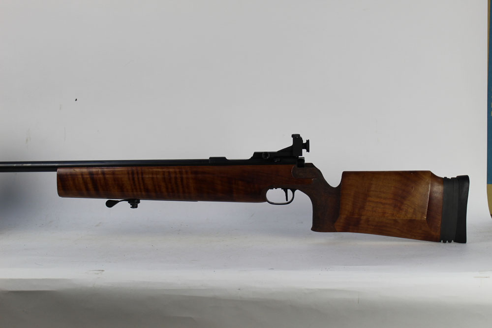 Walther cal 22 LR bolt action target rifle, single shot and fitted with Walther Diopter sights.