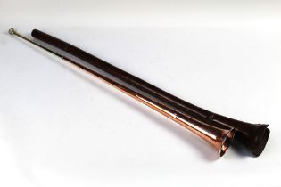 Henry Keat & Sons, a copper coaching horn, engraved Henry Keith & Sons,