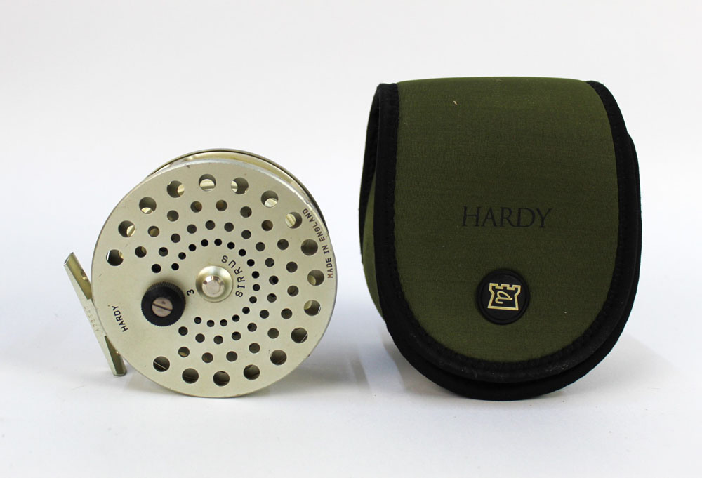 A Hardy Sirrus 3 salmon fly reel. Serial No. A22547 with Hardy Neoprene pouch. - Image 2 of 4