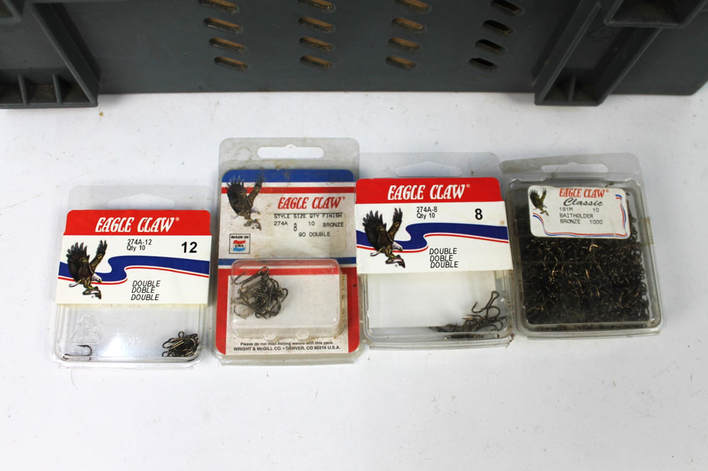 A large box of Eagle Claw hooks, various sizes. - Image 2 of 2