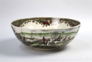 A large Johnson Brothers Tally Ho stirrup cup bowl, height 11.