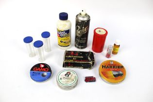 A mixed box containing Hustler Harries cal 22 air gun pellets, Gammo cal 177 round ball bearings,