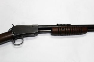 A Winchester Model 62 pump action cal 22 LR rifle,