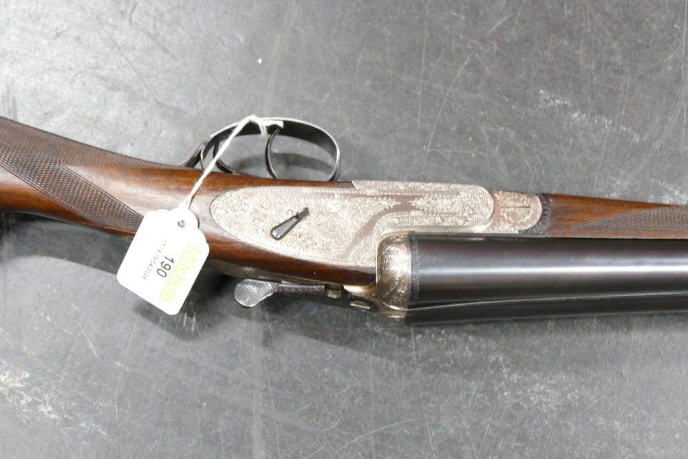 Denton & Kennell a 12 bore side by side shotgun, with 26 3/4" barrels, improved and quarter choke, - Image 3 of 3