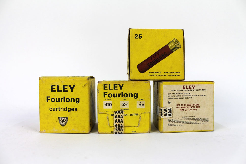 One hundred Eley Fourlong 410 shotgun cartridges, 65 mm, 12.5 gram. - Image 2 of 2