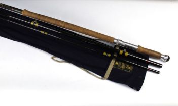 Hardy Fibalite Perfection salmon fly rod, in three sections 14' line 10.