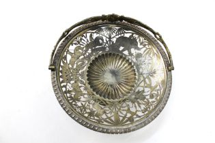 An Anglo Indian silver plated fruit basket,