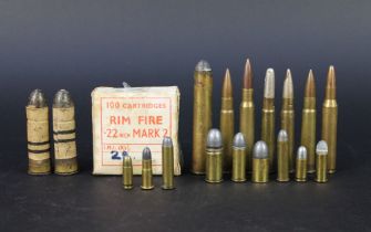 A mixed lot of firearm ammunition, to include 22 LR Rimfire, 270 Winchester, Eley London 500,