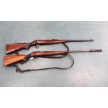 Two Brno cal 22 LR bolt action rifles, a model No 5 fitted with a Parke Hale sound moderator,