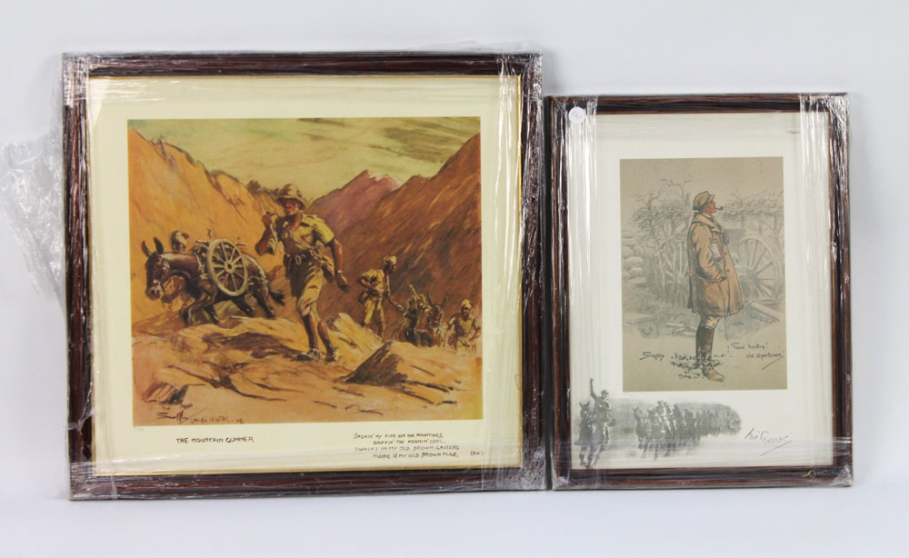 Three facsimile Snaffles prints "The Gunner", "Gunners" and "The Mountain Gunner". - Bild 2 aus 5