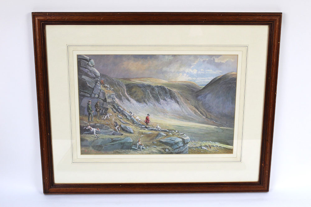 Robin Furness two prints depicting the Lakeland Fellpacks, The Blencathra Foxhounds and another. - Image 2 of 3
