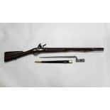 A Pedersoli Grice 1762 flintlock smooth bore shotgun, cal .