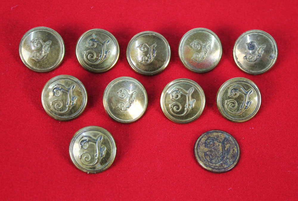 Eleven hunt buttons Fife Hunt, marked to the rear Pitt & Co London. - Image 2 of 4