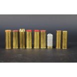 Nine metallic shotgun cartridges, to include 12 and 20 bore Eley Kynoch, FN Belgium etc.