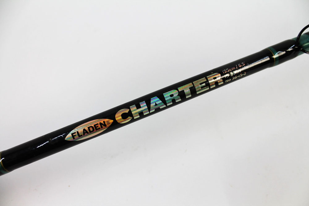 A Fladen Charter boat rod, in two sections, 6' 5" fitted with a Daiwa Sealine SL 250H multiplier. - Image 2 of 2