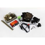 A Titan air gun spring for a Webley Mk 2S, a pair of camouflage Neoprene gloves, a gun lamp,